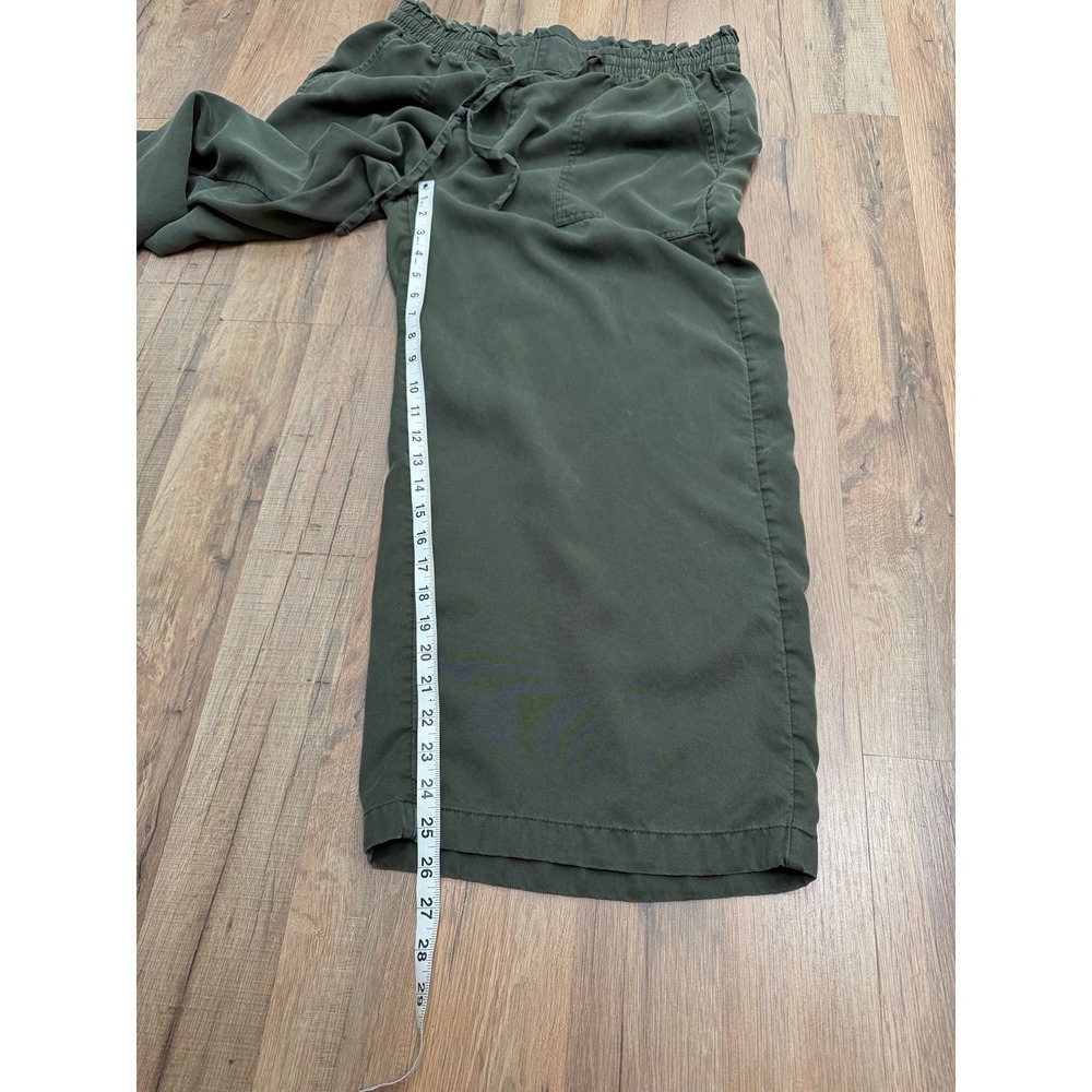 Calligraphie Wide Leg Pants Women Large Olive Lyocell Pull On Flowy - Picture 6 of 7